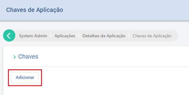 Application create Administration key