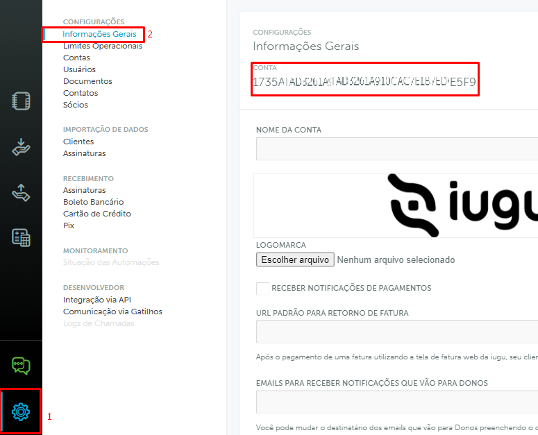 iugu account id