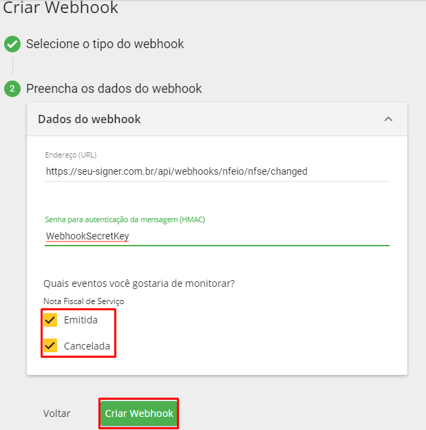 Config webhook