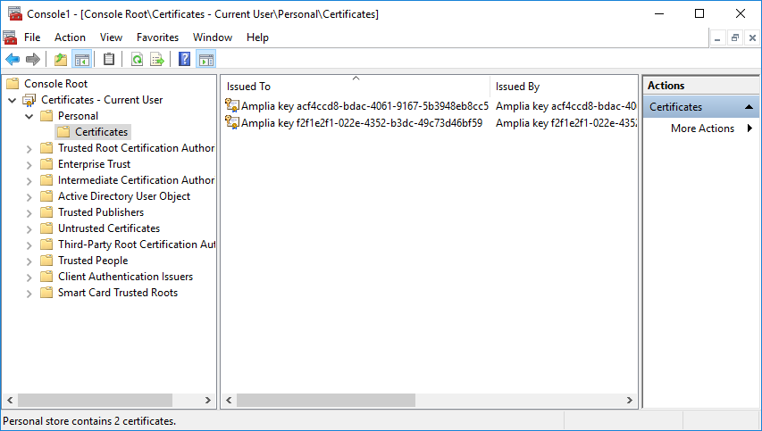 Windows Native Key Store